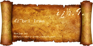 Ábri Irma névjegykártya