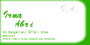 irma abri business card